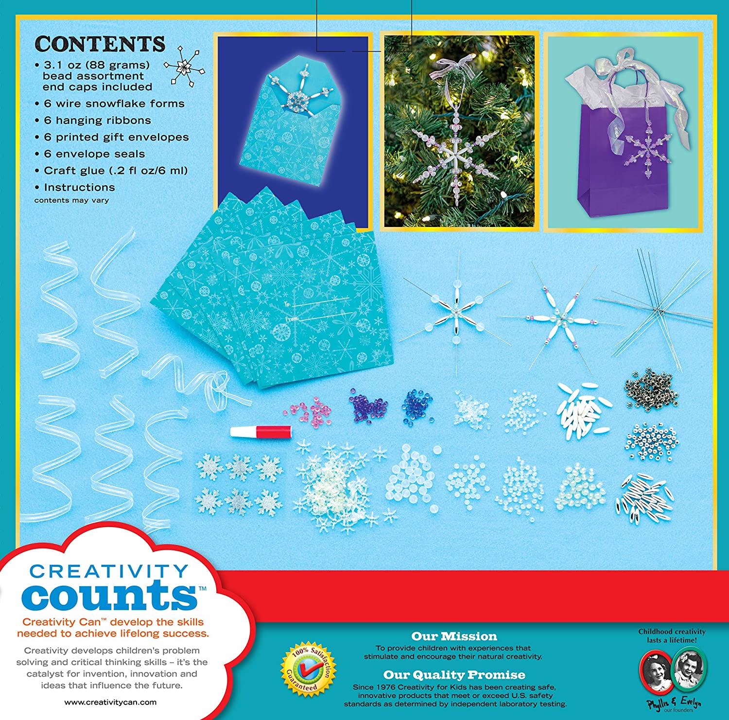 Beaded Snowflake Ornaments by Creativity for Kids 1
