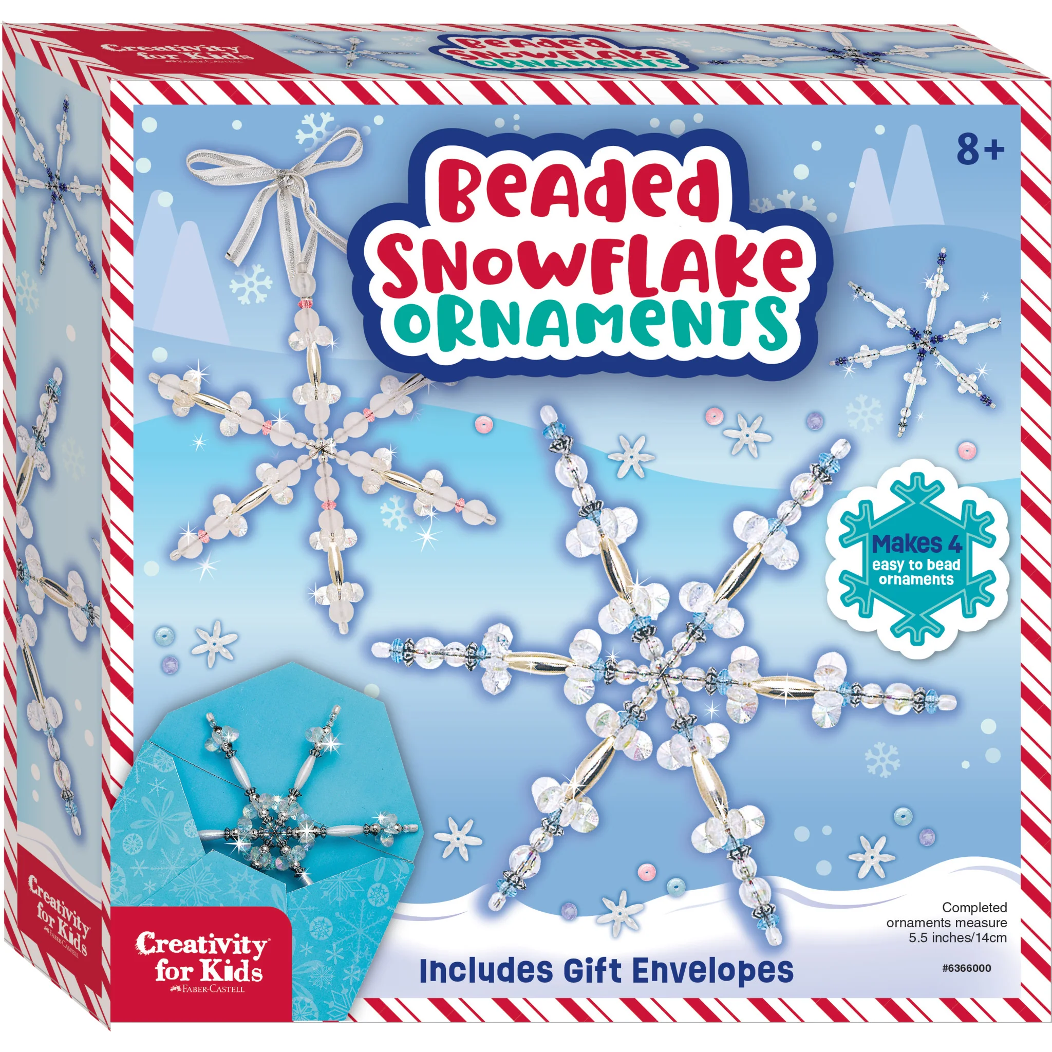 Beaded Snowflake Ornaments-by-Creativity for Kids