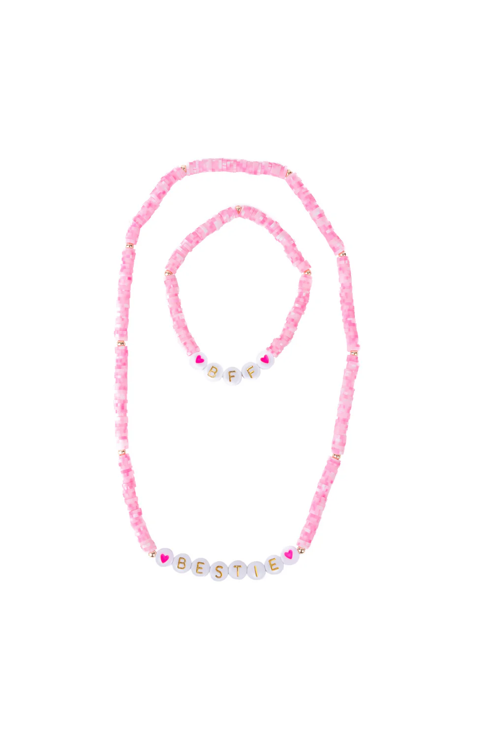 Bestie Necklace & Bracelet Set-by-Great Pretenders