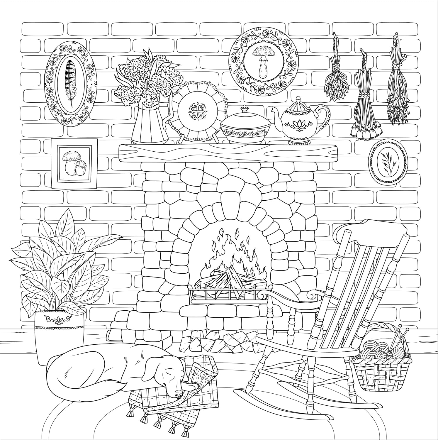 Cottagecore Adult Coloring Book by Peter Pauper Press