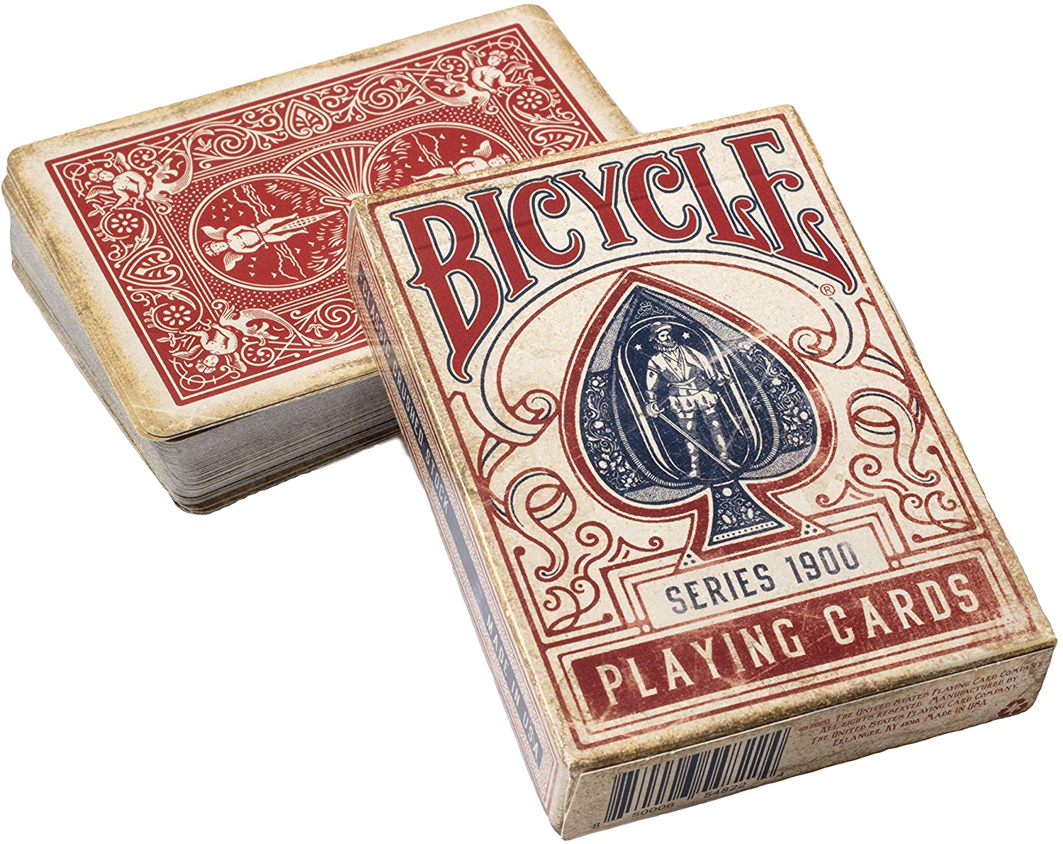 Bicycle 1900 Vintage Series Card Deck Red by Ellusionist