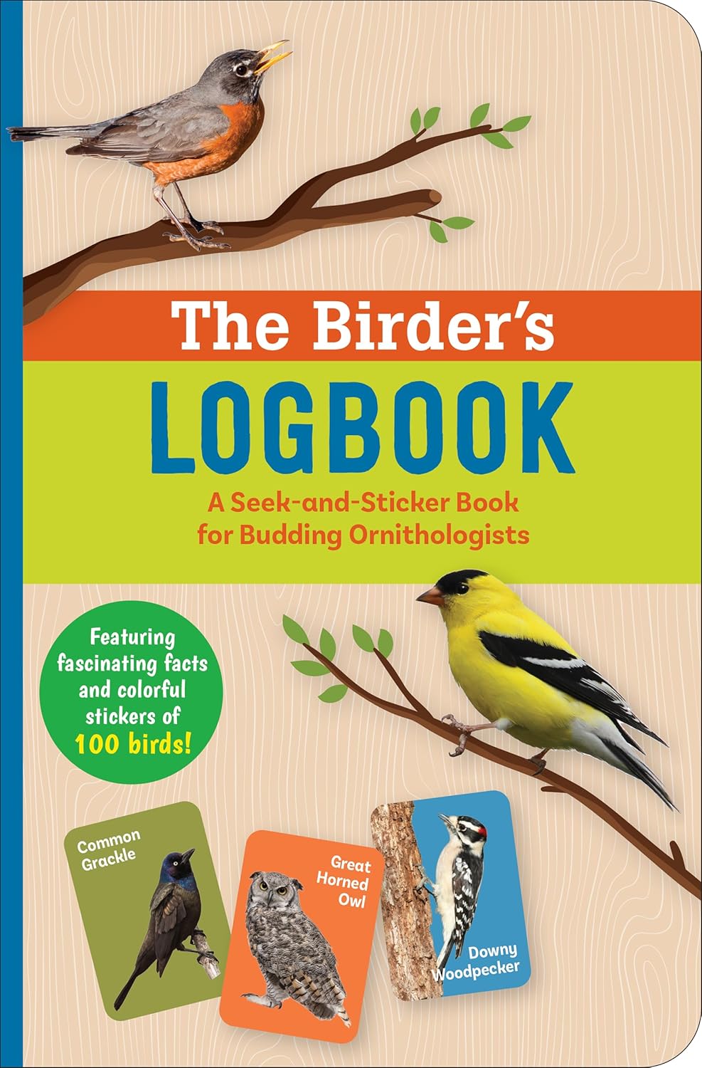 Birder's Logbook: A Seek-and-Sticker Book for Budding Ornithologists-by-Peter Pauper Press