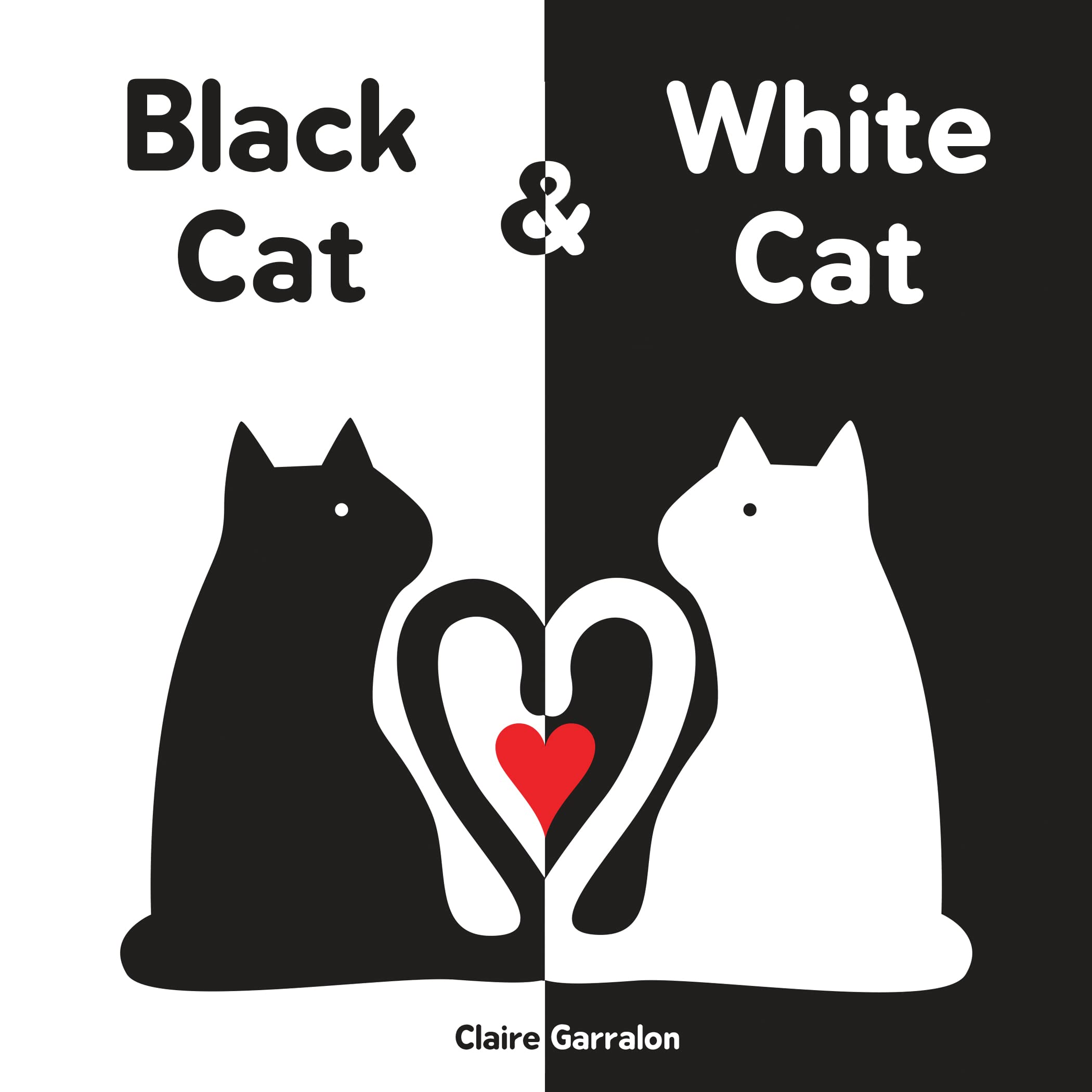 Black Cat & White Cat: A High Contrast Sensory Board Book-by-Sourcebooks