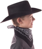Black Cowboy Hat with Bandanna by Aeromax 1