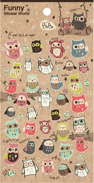 Bubo Owl Stickers by BC USA