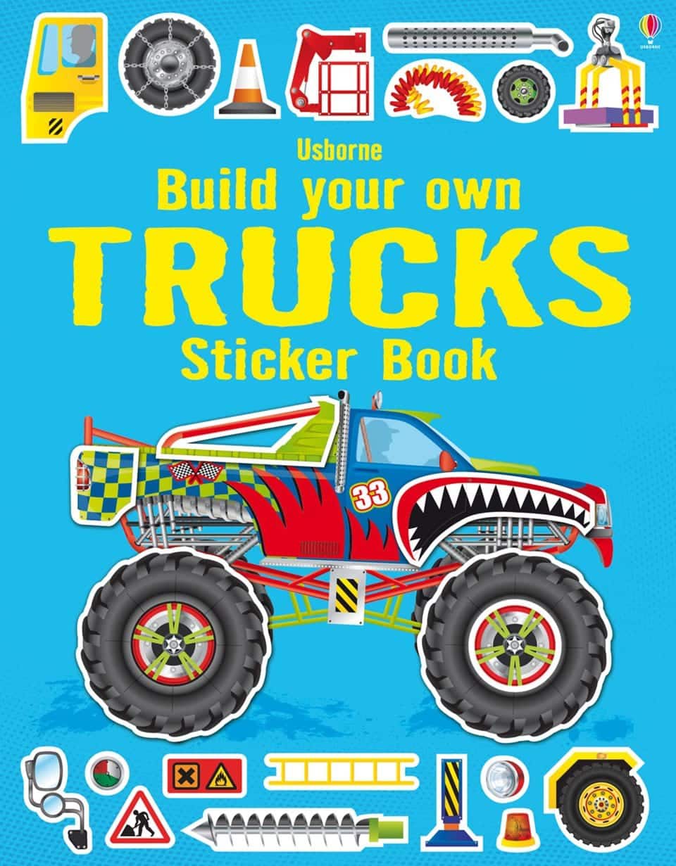Build Your Own Trucks Sticker Book by Usborne