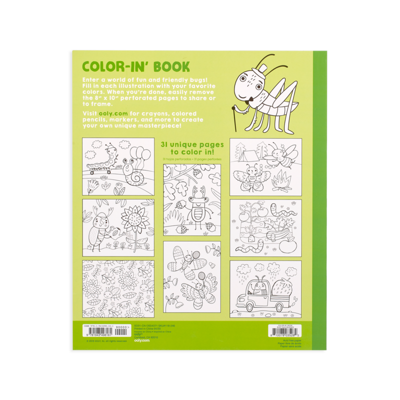 Busy Bug Buddies Coloring Book by Ooly 4