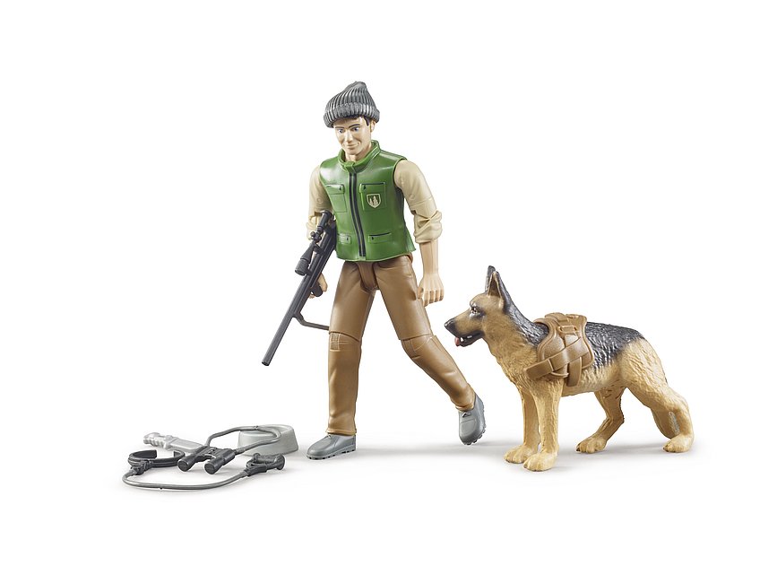 Bworld Forest Ranger with Dog and Equiptment by Bruder 1