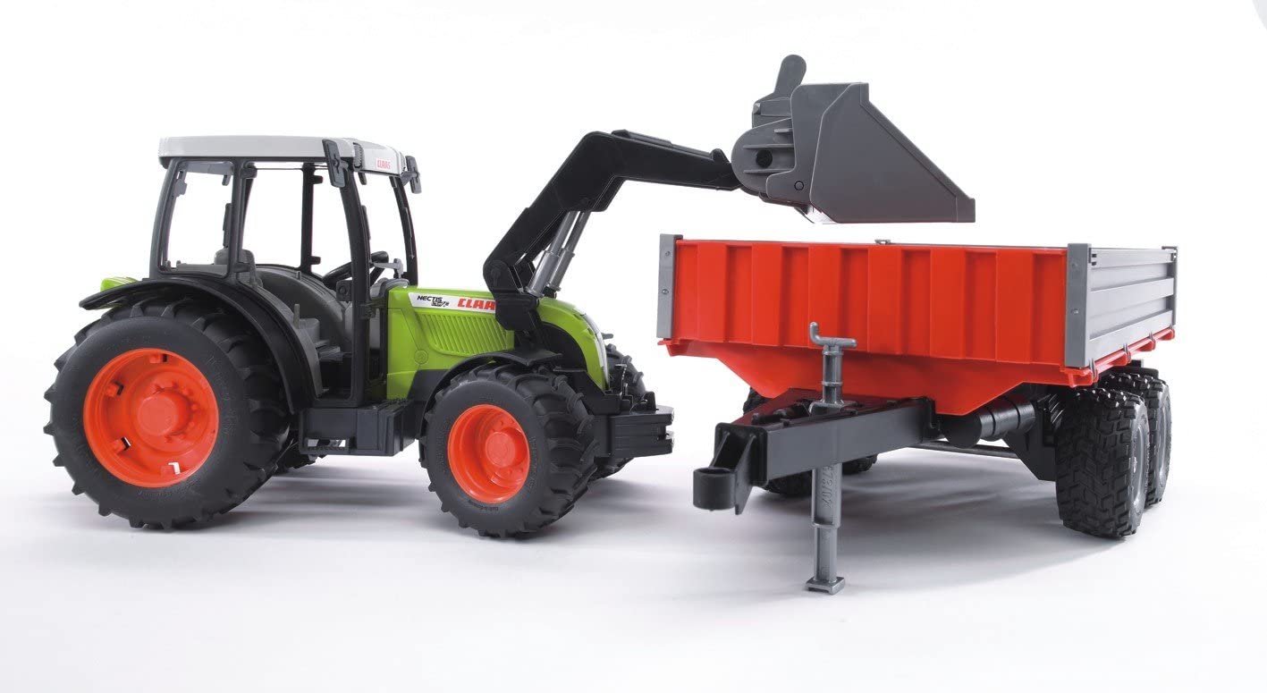CLAAS Farm and Construction Tractor with Frontloader and Tipping Trailer by Bruder 2