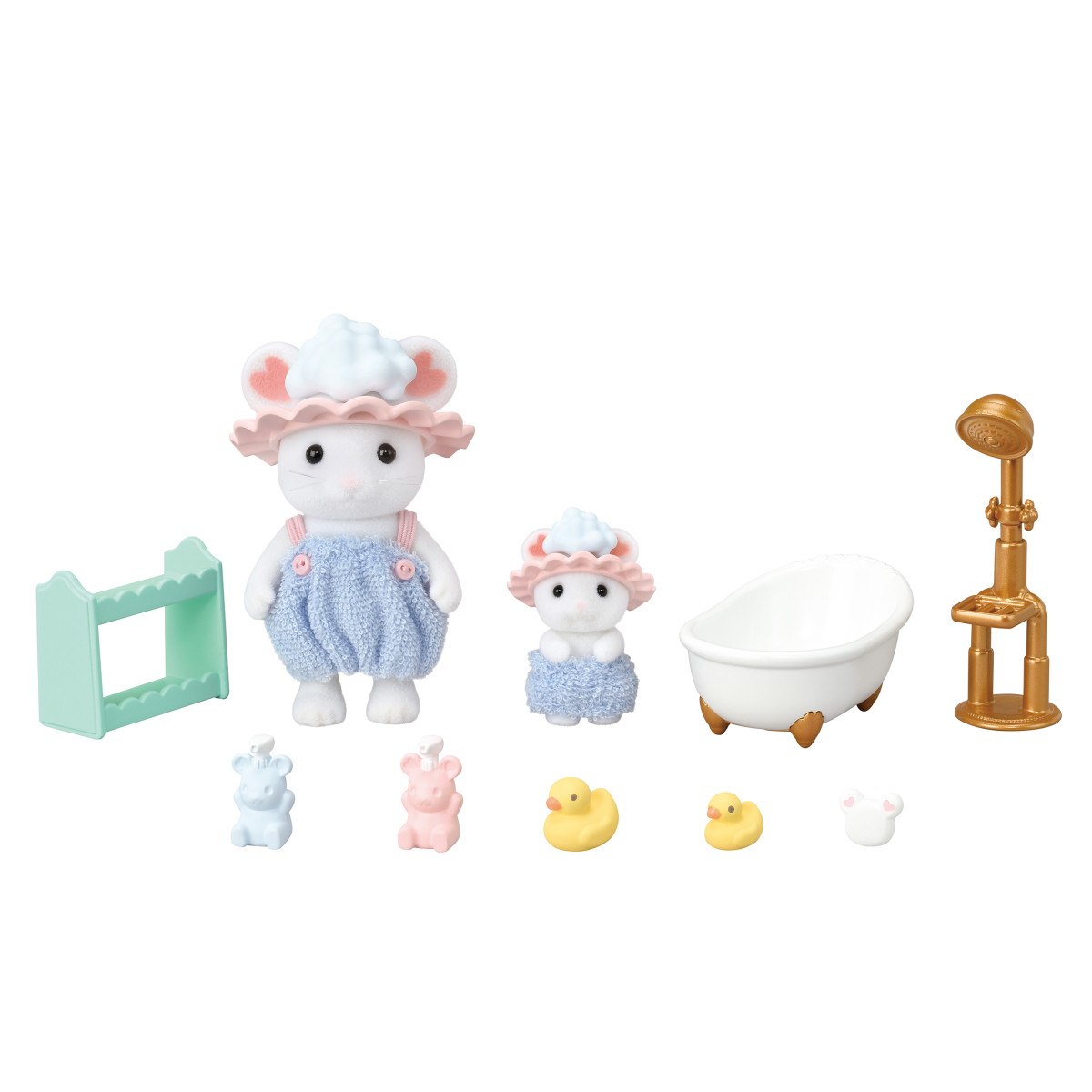 Calico Critters Bath Time Bubble Siblings-by-Epoch Everlasting Play