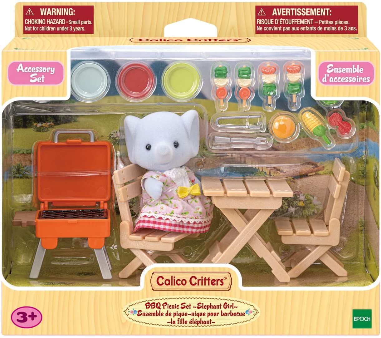 Calico Critters Bubblebrook Elephant Girls BBQ Picnic Set by Epoch Everlasting Play