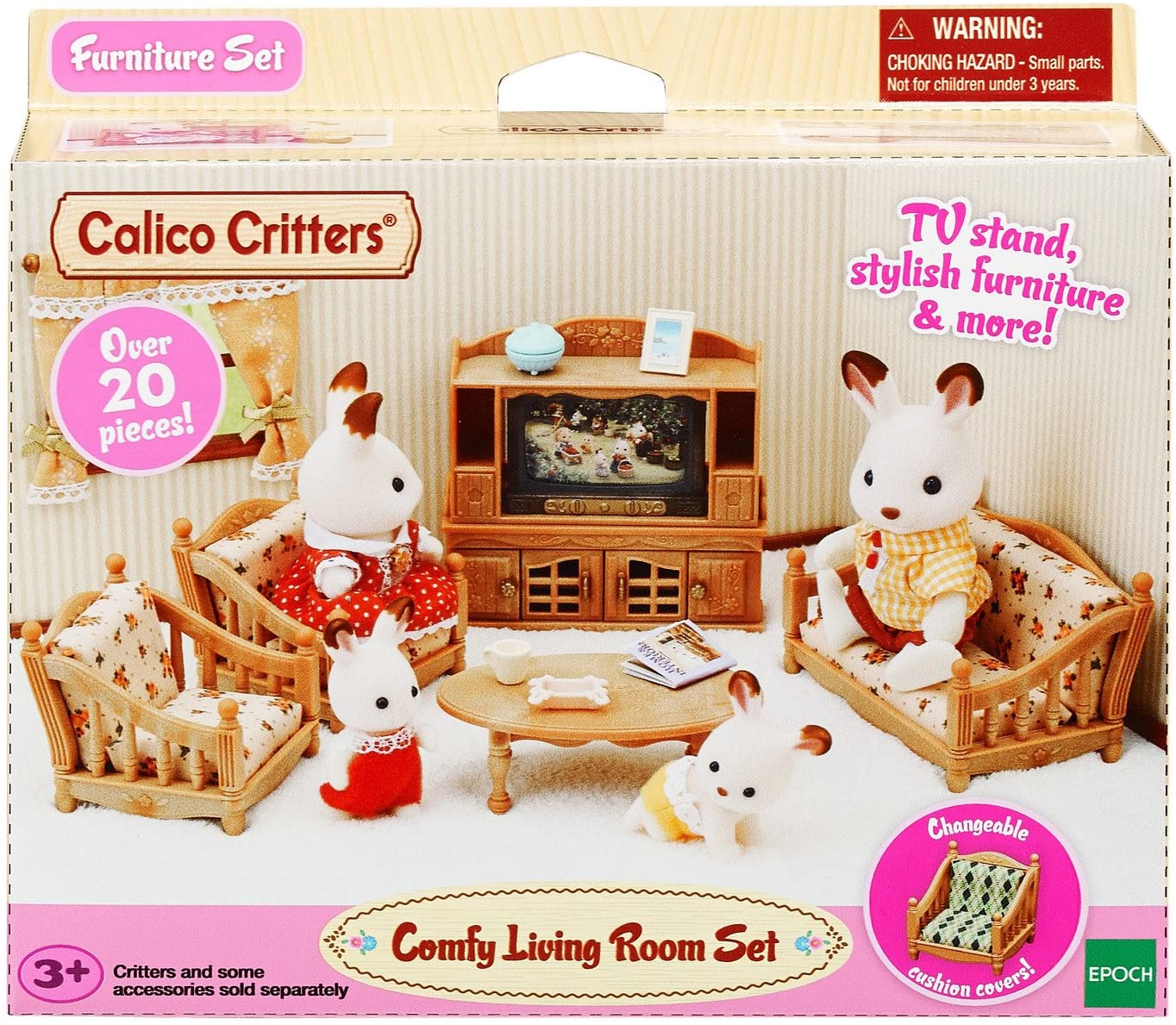 Calico Critters Comfy Living Room Set by Epoch Everlasting Play 6