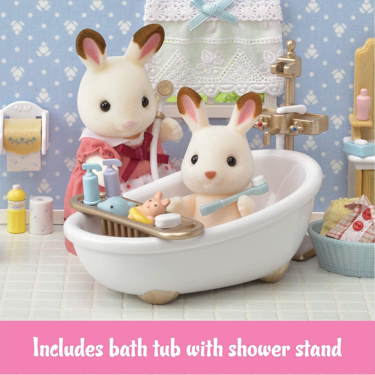 Calico Critters Country Bathroom Set by Epoch Everlasting Play 2