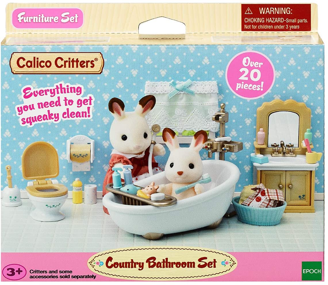 Calico Critters Country Bathroom Set by Epoch Everlasting Play 5