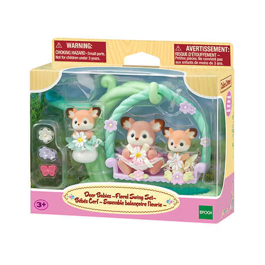 Calico Critters Deer Babies -Floral Swing Set--by-Epoch Everlasting Play