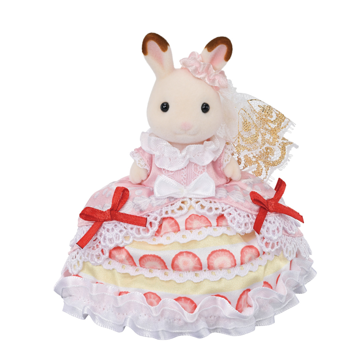 Calico Critters Freya's Birthday Celebration Strawberry Cake Dress-by-Epoch Everlasting Play