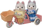 Calico Critters Husky Brother Sisters Tandem Cycling Set by Epoch Everlasting Play 1