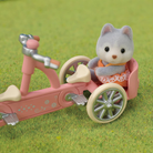 Calico Critters Husky Brother Sisters Tandem Cycling Set by Epoch Everlasting Play 5