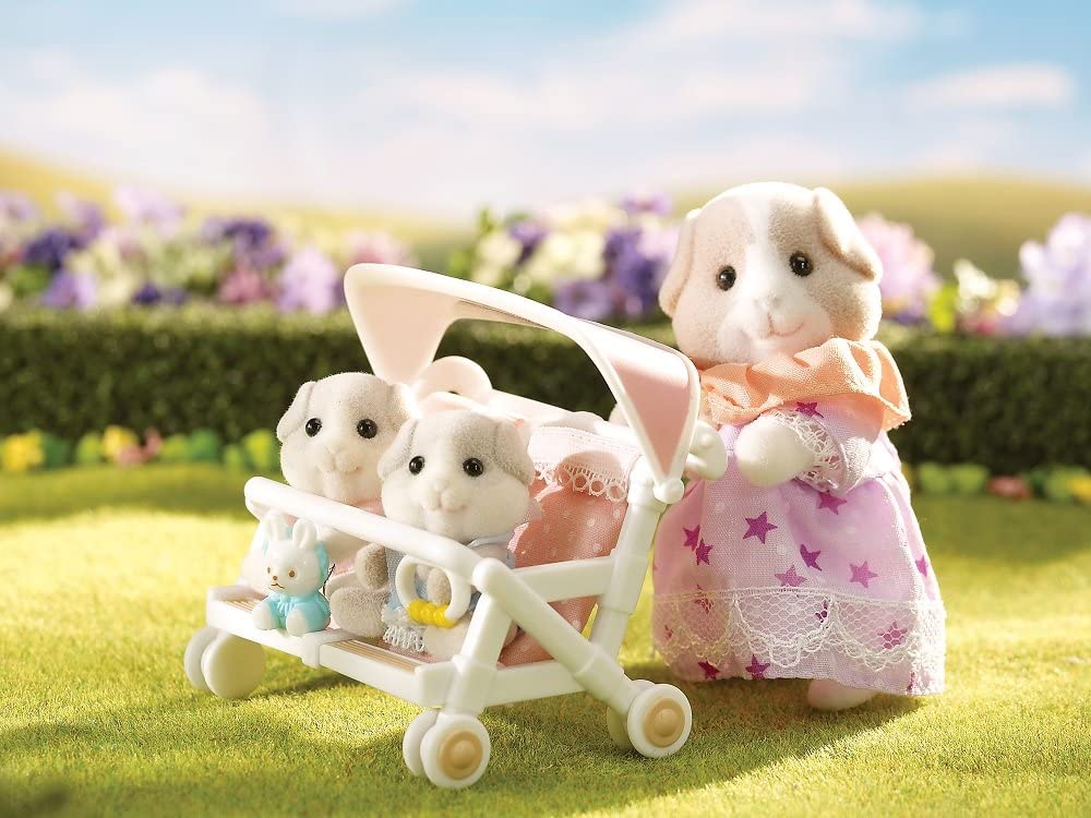 Calico Critters Patty and Padens Double Stroller Set by Epoch Everlasting Play 1
