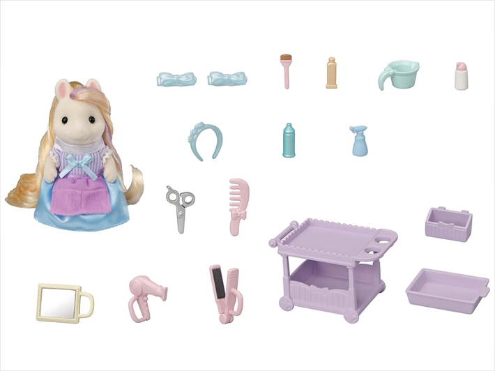 Calico Critters Ponys Hair Stylist Set by Epoch Everlasting Play