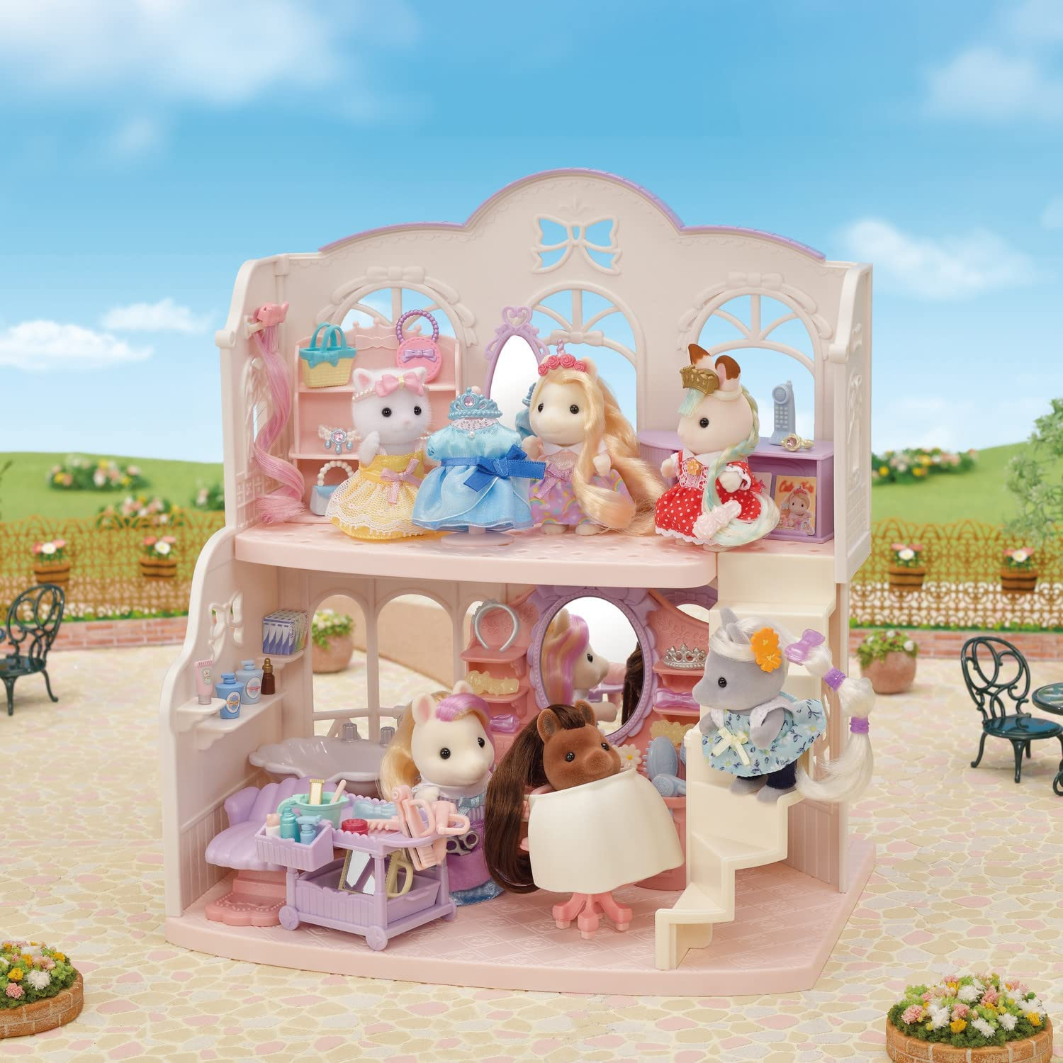 Calico Critters Ponys Stylish Hair Salon by Epoch Everlasting Play 3