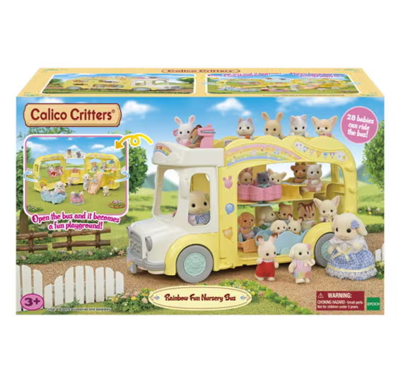Calico Critters Rainbow Fun Nursery Bus-by-Epoch Everlasting Play