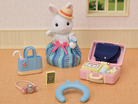 Calico Critters Snow Rabbit Mothers Weekend Travel Set by Epoch Everlasting Play 4