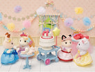 Calico Critters Tuxedo Cat Girls Party Time Playset by Epoch Everlasting Play 4