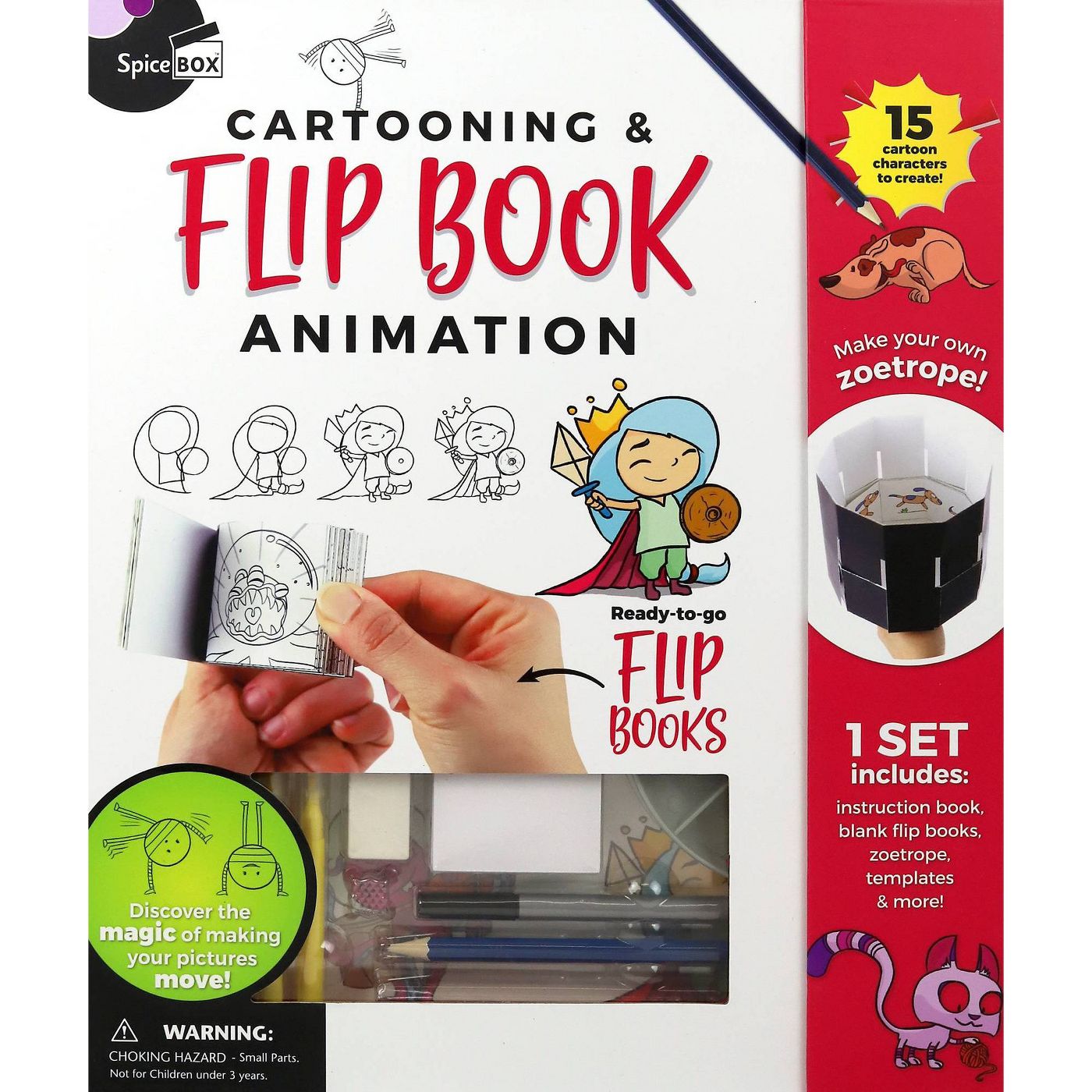 Cartooning Flip Book Animation Drawing Set by SpiceBox