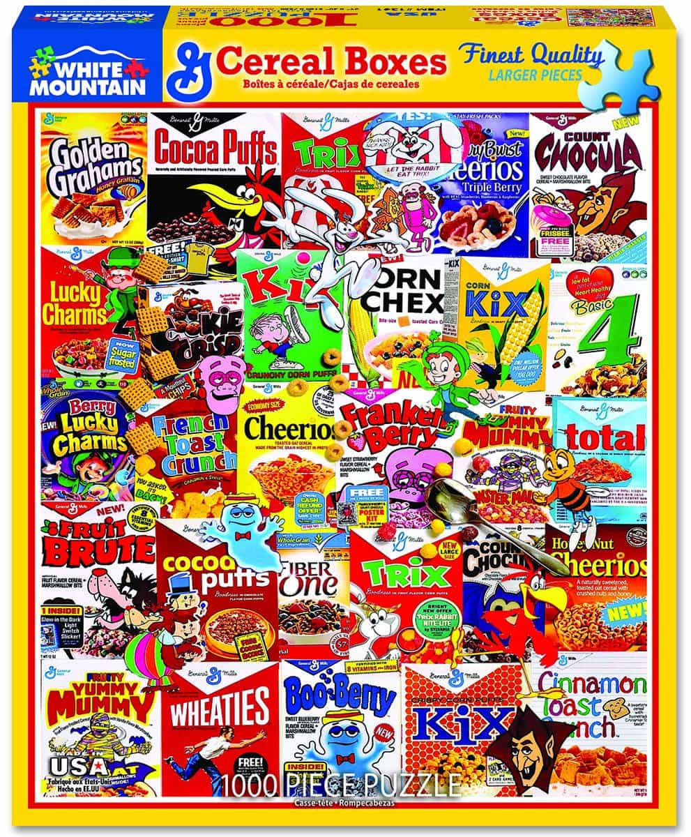 Cereal Boxes 1000pc Puzzle by White Mountain Puzzles