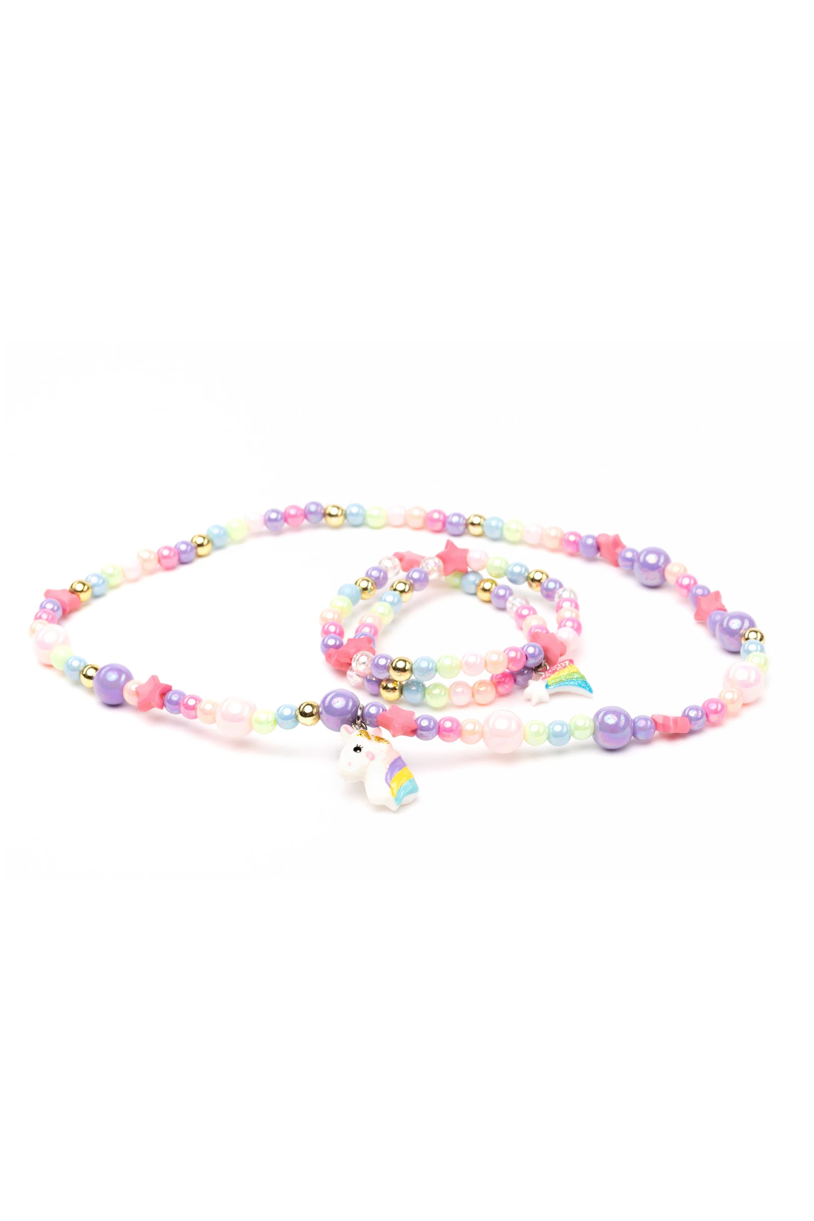 Cheerful Starry Unicorn Necklace and Bracelet Set by Great Pretenders 1