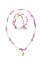 Cheerful Starry Unicorn Necklace and Bracelet Set by Great Pretenders