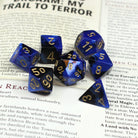 Chessex 7pc Dice Set Gemini 3 BalckBlueGold by Chessex