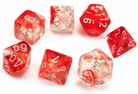Chessex 7pc Dice Set Nebula RedSilver Luminary by Chessex