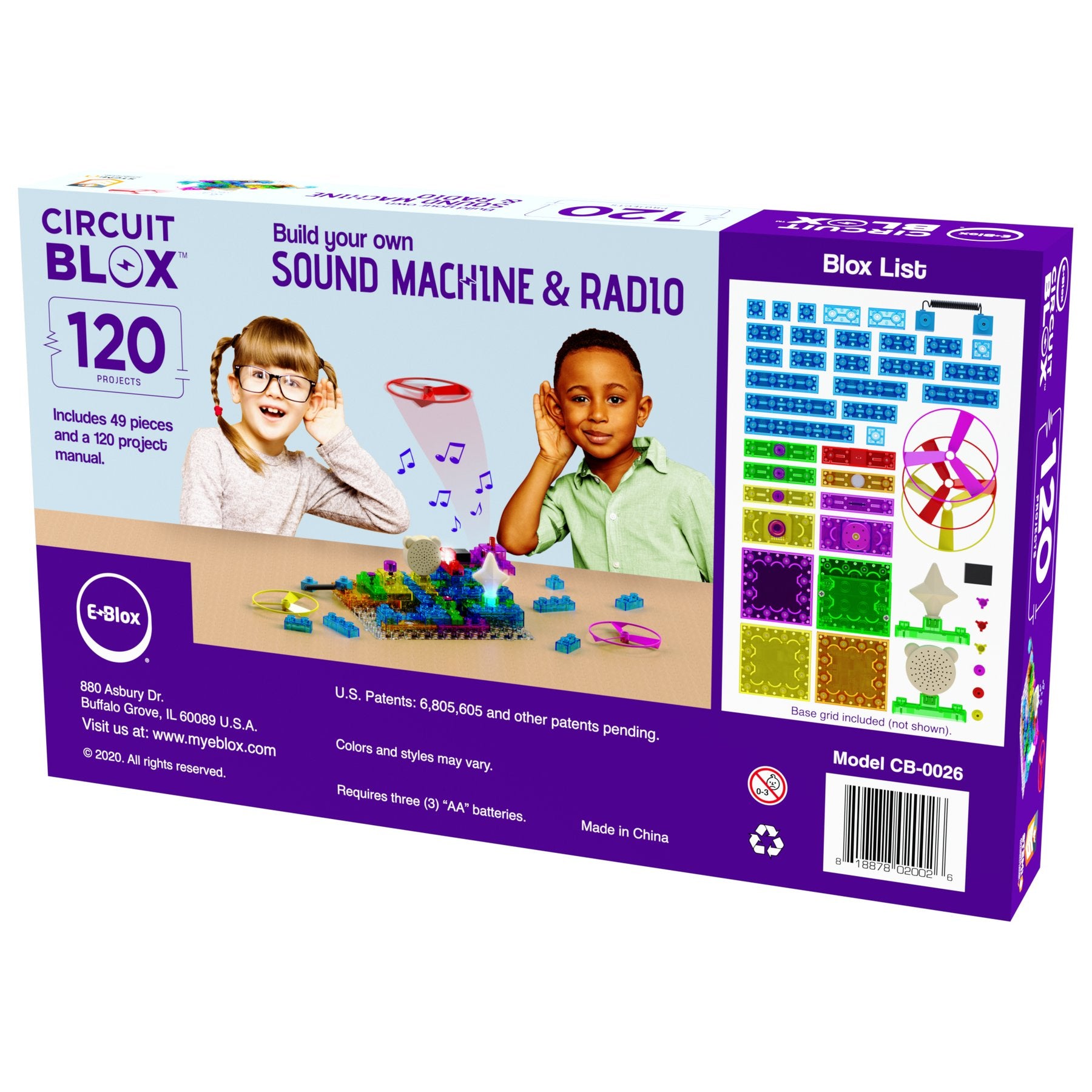 Circuit Blox 120pc Build Your Own Sound Machine and Radio by E Blox 1
