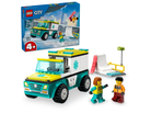 City Emergency Ambulance and Snowboarder-by-Lego