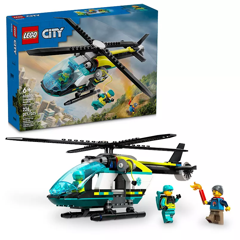 City Emergency Rescue Helicopter-by-Lego