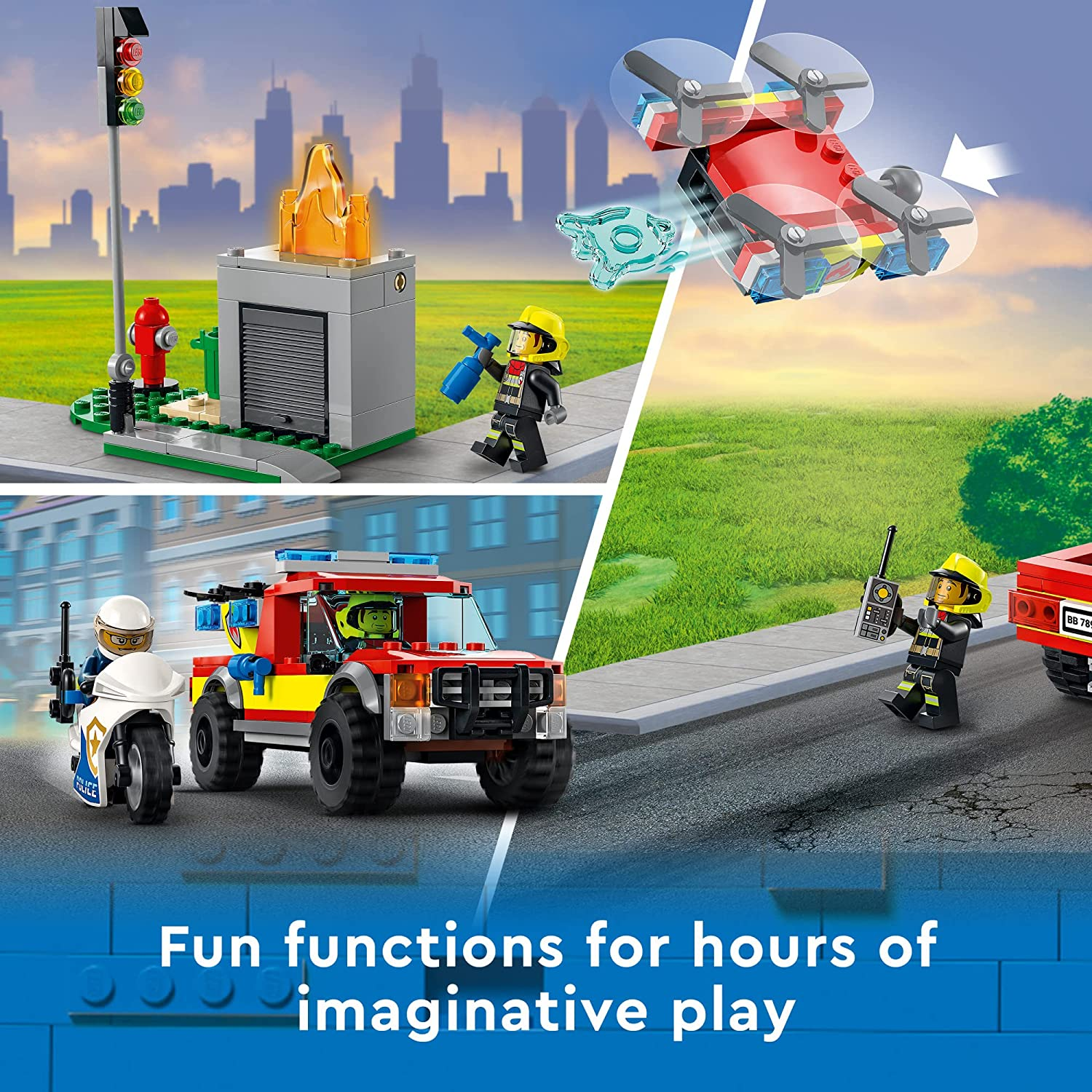 City Fire Rescue Police Chase by Lego 2