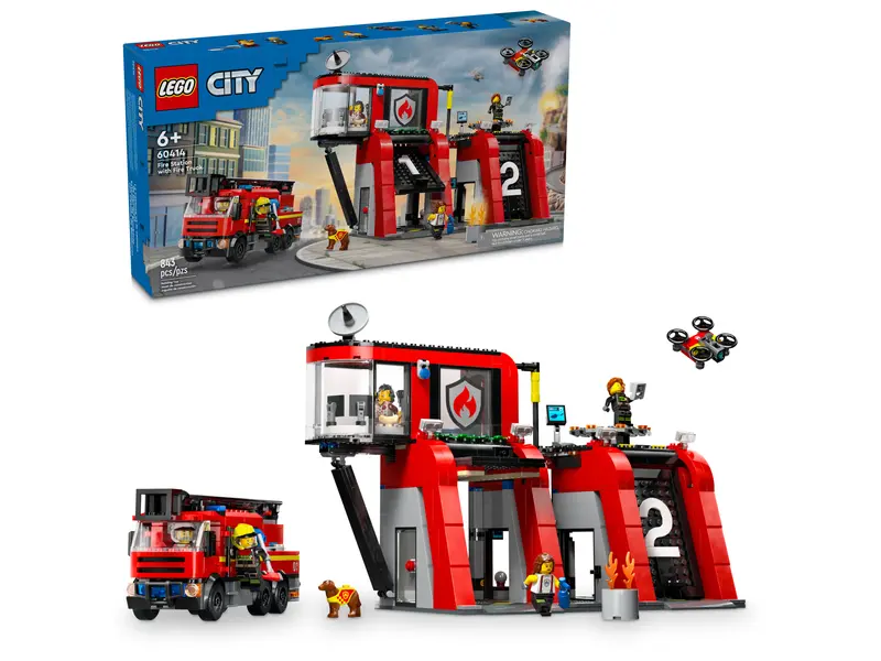 City Fire Station with Fire Truck-by-Lego