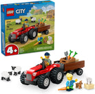 City Red Farm Tractor with Trailer & Sheep-by-Lego