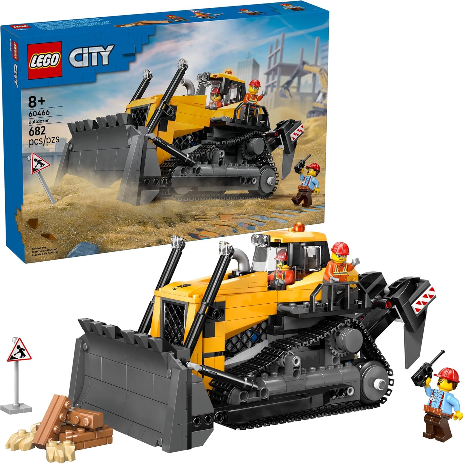 City Yellow Bulldozer-by-Lego