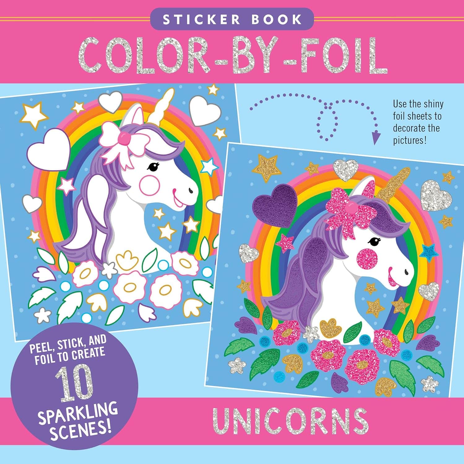 Color-By-Foil Sticker Book - Unicorns-by-Peter Pauper Press