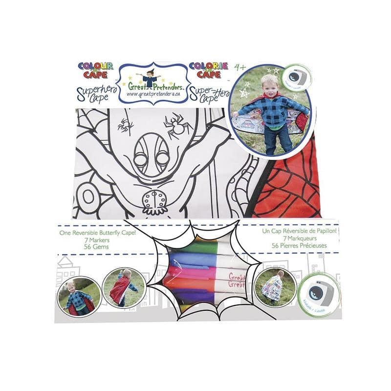 Color a Cape Spider Super Hero by Great Pretenders 1