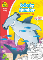 Color by Number Underwater Fun Workbook-by-School Zone