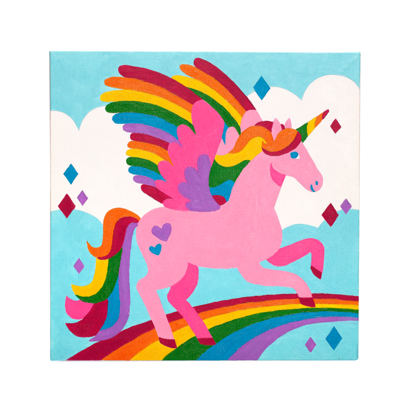 Colorific Canvas Paint by Number Kit Magic Unicorn by Ooly 4