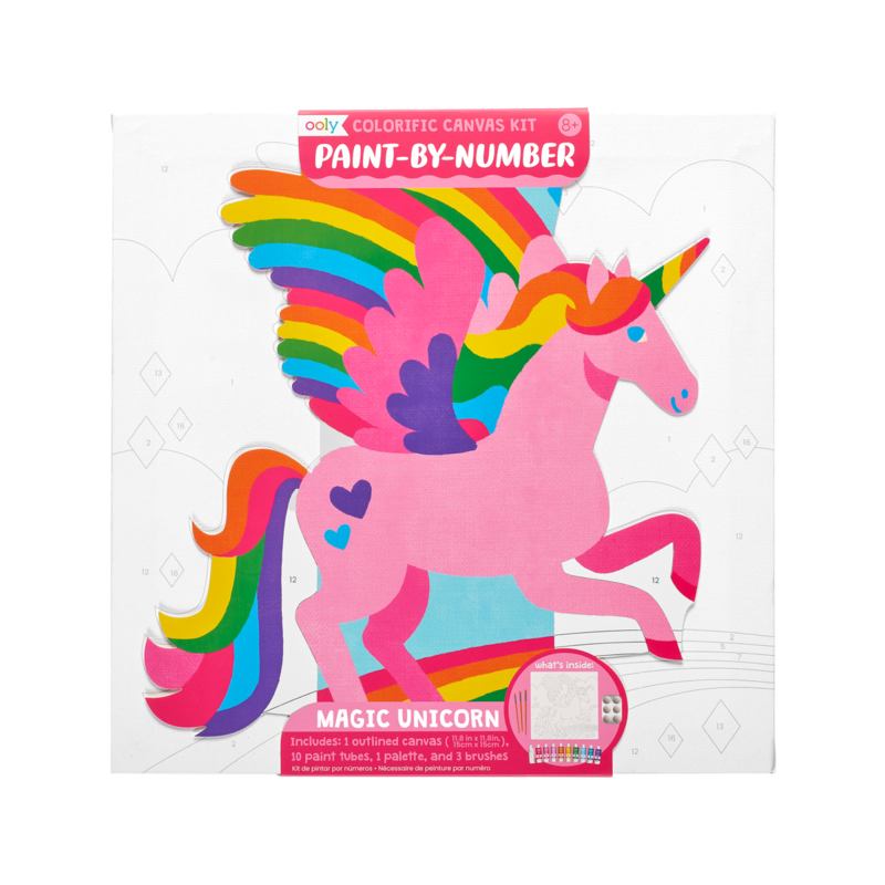 Colorific Canvas Paint by Number Kit Magic Unicorn by Ooly