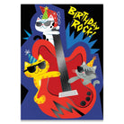 Cool Cats Rock Glitter Birthday Card by Peaceable Kingdom