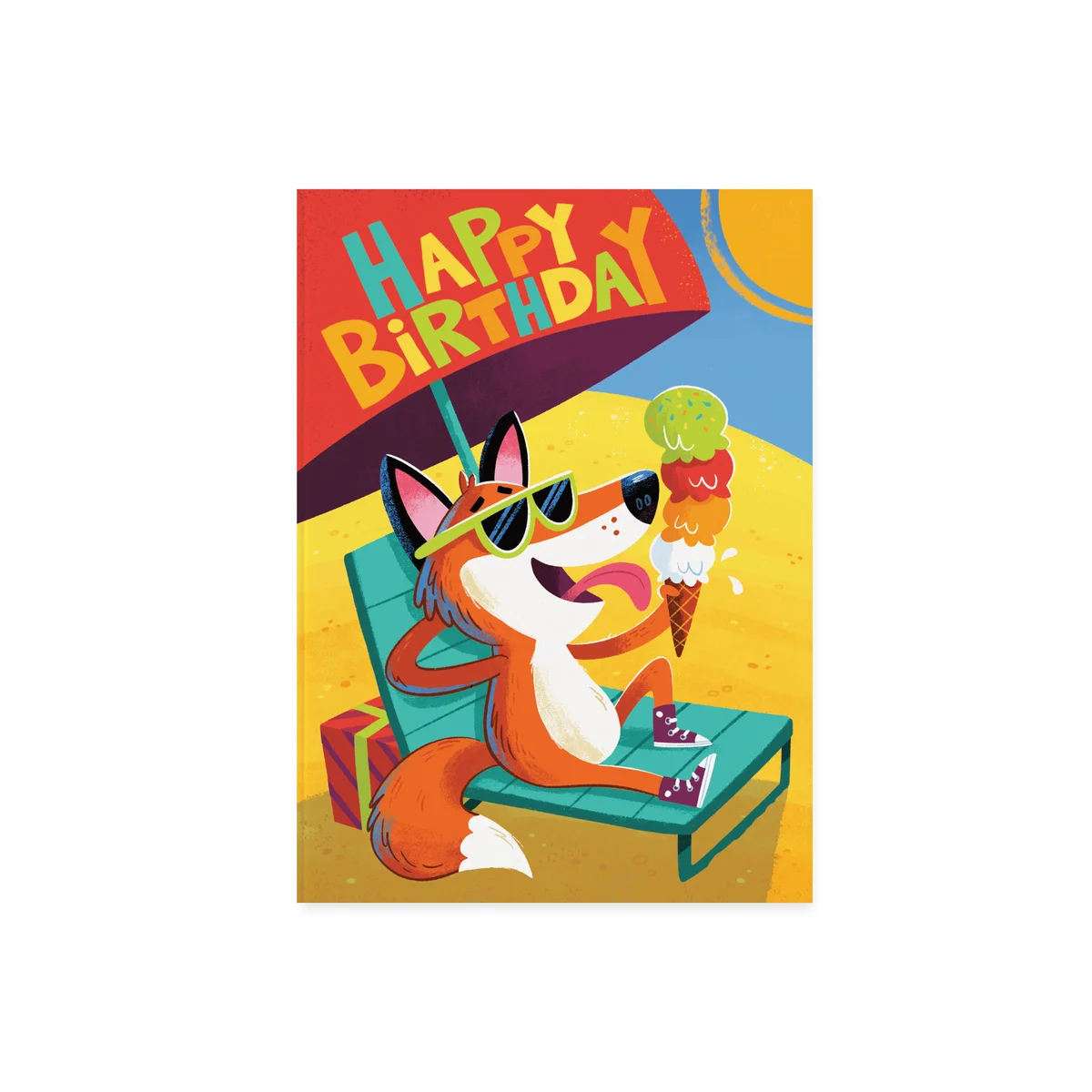 Cool Fox Birthday Card-by-Peaceable Kingdom