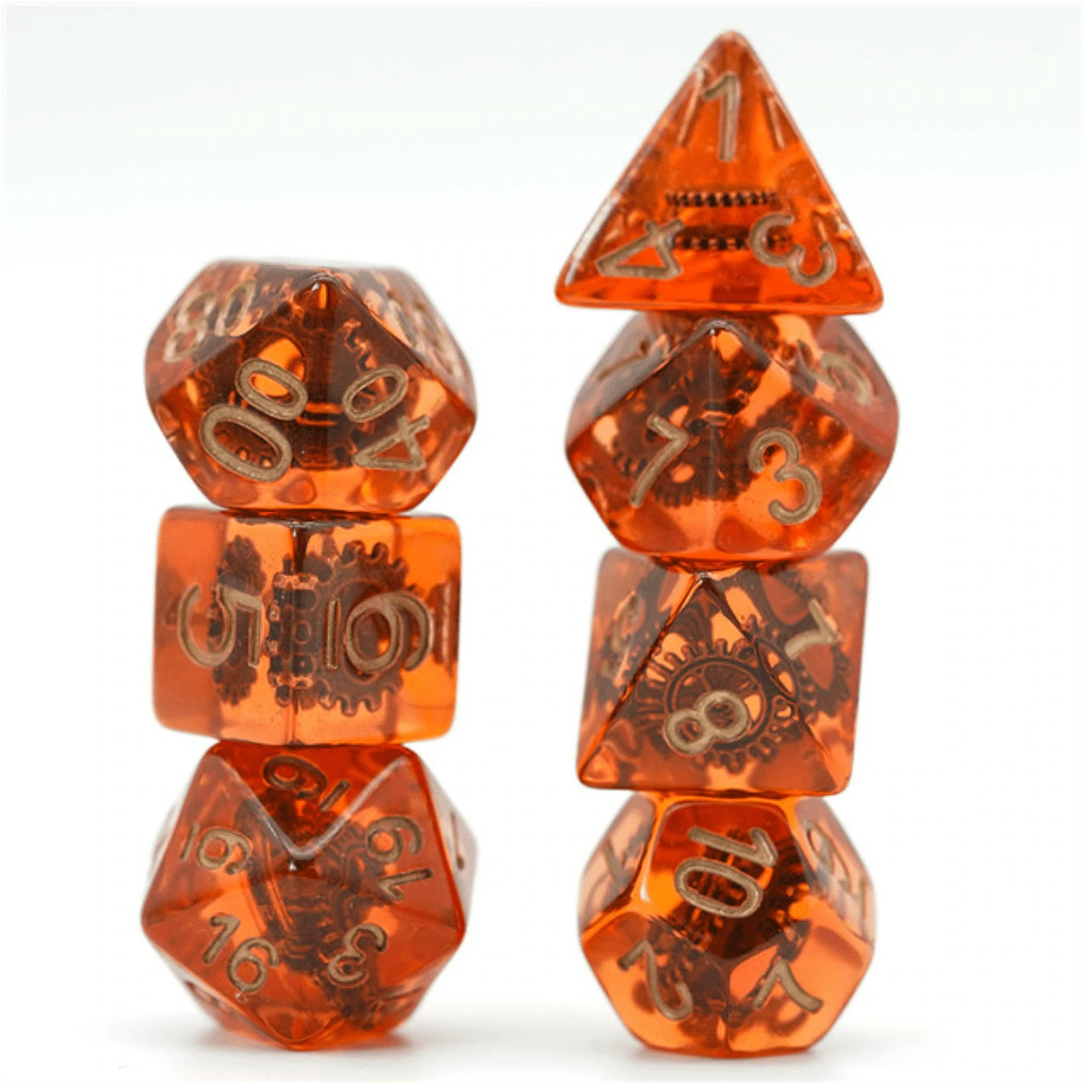 Copper Gears RPG Dice Set by Foam Brain Games 1