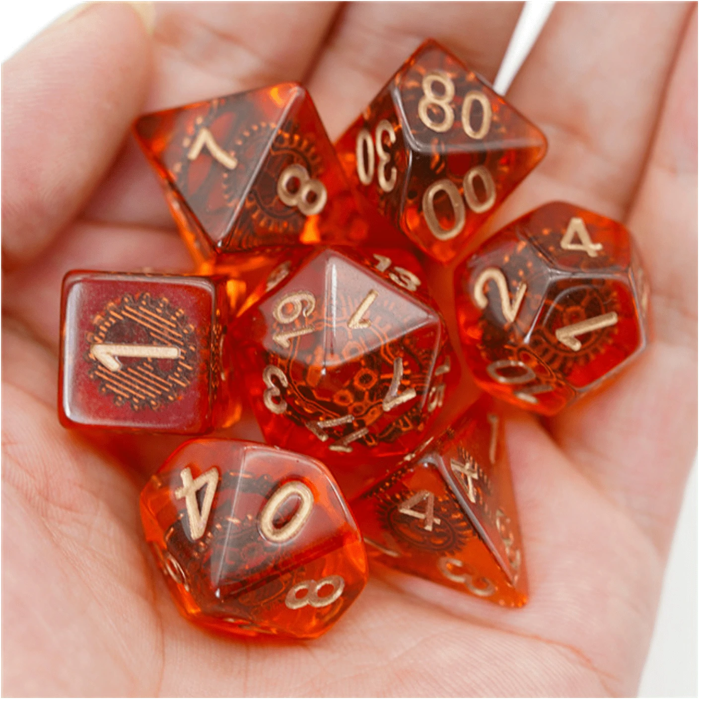 Copper Gears RPG Dice Set by Foam Brain Games 2